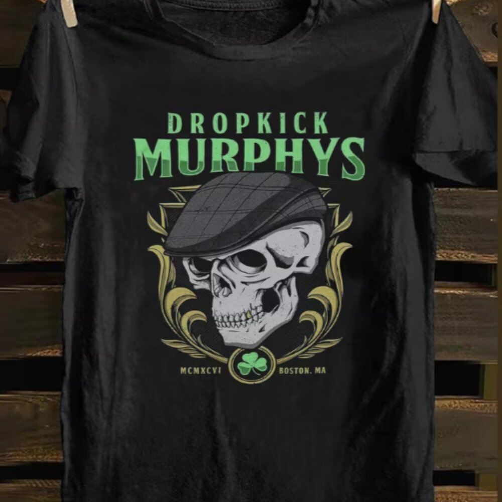 Dropkick Murphys Skull Tee Shirt Black Choose Your Size NWT